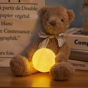 Lampa de veghe in forma de luna cu stele 3D Moon Light, Acumulator integrat, alimentare USB, stand din plastic inclus, 13 cm, 16 culori, Multicolor, Telecomanda inclusa, Flippy - Img 7