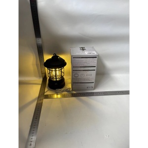Lampa portabila camping, Felinar Vintage cu carlig, ABS, Iluminare 21 COB LED, Intensitate reglabila, 5W, Flippy, Negru - Img 6
