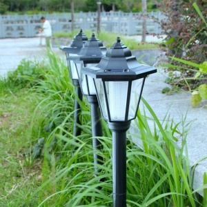 Lampa solara hexagonala de gradina Flippy, Alb Rece - Img 3