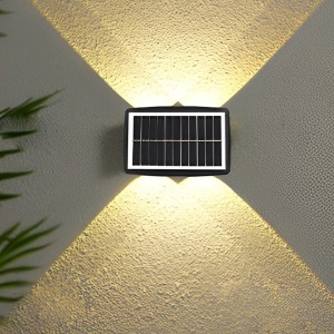 Lampa solara LED bidirectionala dreptunghiulara pentru perete Flippy, 20.5x10 cm, 6 LED-uri, 5.5V, ABS, 500mAh, rezistent la apa IP65, alb cald - Img 5