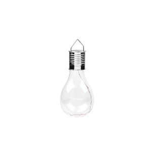 Lampa Solara LED Decorativa sub forma de Bulb, pentru exterior, suspendata, IP65, Ultron Transparent, lumina calda, Flippy - Img 1