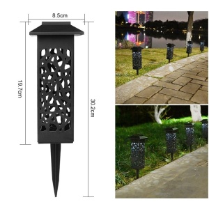 Lampa solara LED Flippy, tip felinar cu acoperis, pentru gradina, inaltime 30.2 cm, putere 0.2W, 1.2V, 600mAh, alb rece - Img 2