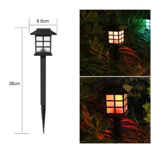 Lampa solara Led pentru gradina, Tip felinar, Flippy, Rosu - Img 5