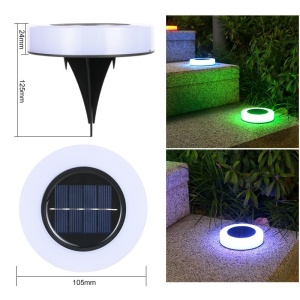 Lampa solara LED, sub forma de cerc, pentru gazon sau gradina, Rezistenta la apa, Flippy, Multicolor - Img 6
