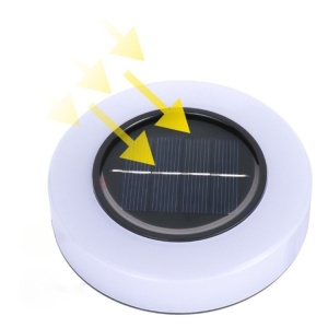 Lampa solara LED, sub forma de cerc, pentru gazon sau gradina, Rezistenta la apa, Flippy, Alb cald - Img 2