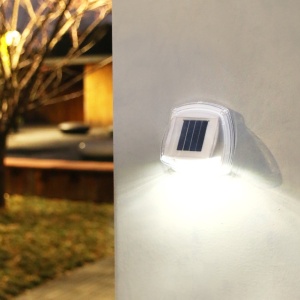 Lampa solara LED tip aplica pentru perete Flippy, 8.5 x 9 cm, 2V, ABS, 600mAh, rezistent la apa, material ABS, 8 LED-uri, alb rece - Img 4