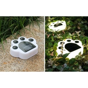 Lampa solara LED, Tip laba de urs, pentru gazon sau gradina, Rezistenta la apa, Flippy, Alb rece - Img 2
