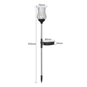 Lampa solara LED tip Lalea pentru gradina Flippy, inaltime 55 cm, material sticla si ABS, 2V, ABS, 600mAh, alb cald - Img 5