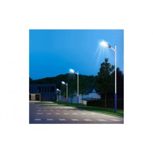 Lampa solara stradala Flippy, cu telecomanda, senzor de miscare si lumina, suport prindere, 240 LED-uri, IP65, ABS, 12AH, 250W, temperatura culoare 6500K, 70x18.8x5 cm, autonomie 10-12 ore, negru - Img 2