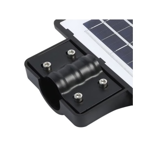 Lampa solara stradala Flippy, cu telecomanda, senzor de miscare si lumina, suport prindere, 225 LED-uri, IP65, ABS, 15AH, 300W, temperatura culoare 6500K, 69.5x24.3x6.8 cm, autonomie 10-12 ore, negru - Img 5