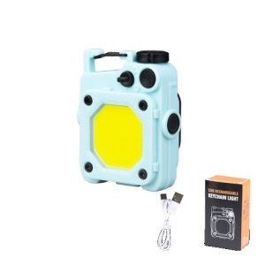 Lanterna Mini de Buzunar Tip Breloc, Flippy, Incarcare prin USB Type C, Multifunctionala, pentru Exterior, Camping, Alpinism, Ciclism, Mini Lanterna Elvis, 6.1 x 5 x 2.5 cm, Lumina Puternica, Culoare Albastru - Img 2