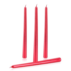 Lumanare Decorativa, Flippy, pentru Masa, 25 cm, din Parafina, fara Fum, Ardere 7.5h, Rosu - Img 4