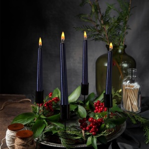 Lumanare Decorativa, Flippy, pentru Masa, 25 cm, din Parafina, fara Fum, Ardere 7.5h, Negru - Img 2