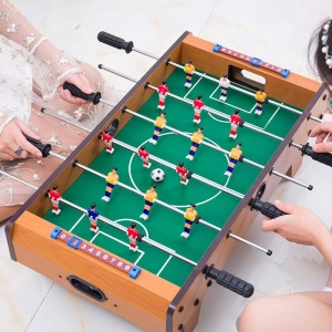 Masa de Fotbal cu Teren si 18 Jucatori Flippy, 6 Manere, cu Tablou pentru Scor, din Metal, Lemn si ABS, 60.5 x 30.5 x 18.5 cm, cu Picioare, pentru copii/adulti - Img 5