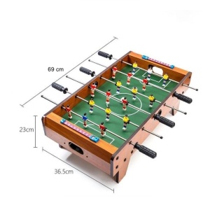 Masa de Fotbal cu Teren si 18 Jucatori Flippy, 6 Manere, cu Tablou pentru Scor, din Metal, Lemn si ABS, 69 x 36.5 x 23 cm, cu Picioruse, pentru copii/adulti - Img 6