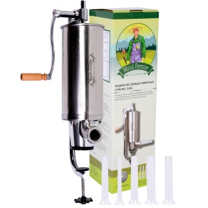 Masina de carnati 3 kg vertical, 5 palnii (10,15,19,22,25)