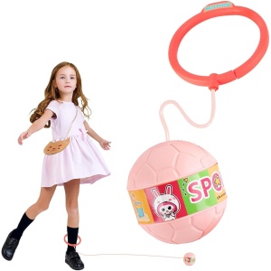 Minge pentru Sarit, Flippy, Tip Coarda Hula Hoop, Cerc 12 cm, Coarda 52 cm, Minge 12 x 11 cm, Functie Iluminat, 4-6 Ani, Plastic, Roz - Img 9