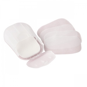 Mini Cutie de Sapun din Hartie, Flippy, de Unica Folosinta, Portabila, Potrivit pentru Calatorii, 20 buc, Alb - Img 3
