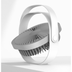 Mini ventilator pentru birou cu usb, Flippy, rotire 360 grade, 3 viteze, 1500 mA, 13.5 x 12,8, Alb - Img 6