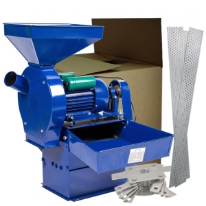 Moara cereale, stiuleti & batoza de porumb Micul Fermier, 3.5 kW, 20 ciocanele, 4 site, cuva mare, 250-500 kg/h