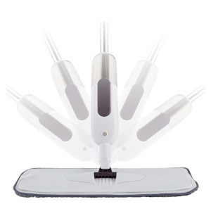 Mop plat, Flippy, cu pulverizator, pentru uz casnic, plastic, rezerva de mop din microfibra, 125x40 cm, Alb/Mov - Img 5