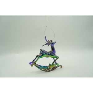 Ornament brad de Craciun, Iridescent, in forma de Ren, 11 cm x 11 cm, Plastic, Flippy - Img 10