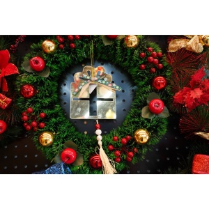 Ornament brad, Flippy, Cadou, Auriu, Lucios, 16*28CM, Acril, Interior/ Exterior - Img 2
