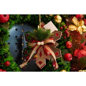 Ornament brad, Flippy, Fulg de nea, Argintiu, Lucios, 14*15CM, Acril, Interior/ Exterior - Img 3