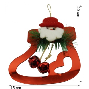 Ornament brad, Flippy, Gheata cu clopotei, Rosu, Lucios, 15*20CM, Acril, Interior/ Exterior - Img 5