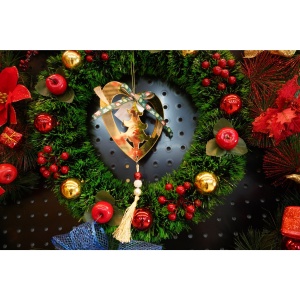 Ornament brad, Flippy, Inima, Auriu, Lucios, 15*26CM, Acril, Interior/ Exterior - Img 2