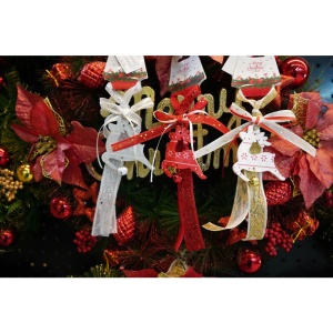Ornament de brad craciun cerb, Flippy, gri, lemn, 25 cm - Img 4