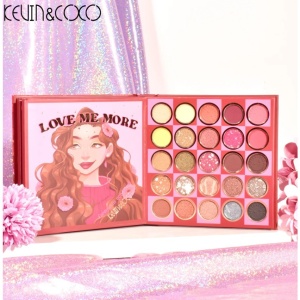 Paleta de Farduri Kevin&Coco, 59 culori, Stil Carte, 3 Straturi, Pudra Compacta, Clasic, Fara Sulfati, 14.2 x 14.2 x 2.3 cm, 80 g, multicolor - Img 4