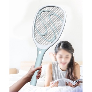 Paleta Electrica pentru Tantari, Muste sau Insecte LED, Flippy, Reincarcabila, Incarcare USB, Plastic, Casa si Gradina, Anti-insecte, Alb-Albastru - Img 6