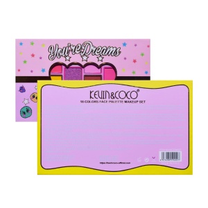 Palete de Machiaj, KEVIN & COCO, Candy Star. Fard de Pleoape, 18 culori, 19.3 x 12 x 1.4 cm - Img 7