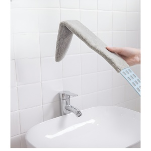 Pamatuf pentru Curatat Praful, Flippy, Model Slim pentru Zone Greu Accesibile, Maner Extensibil, Laveta Microfibra Inclusa, Usor de Curatat, Albastru Gri - Img 5