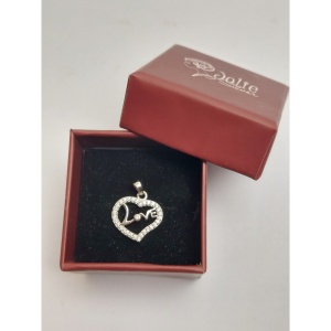 Pandantiv, Jolie Silver, Argint 925, Model Inima Love, 1.2 g, 1.5 x 1.5 cm - Img 3