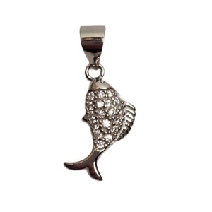 Pandantiv, Jolie Silver, Argint 925, Model Peste cu Pietre, 1.2 G, 1.5 x 0.8 Cm - Img 1