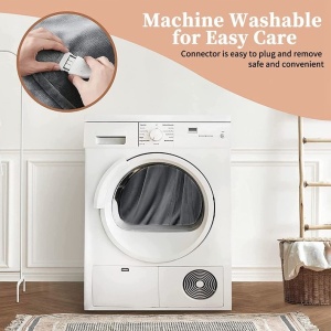 Patura Cu Incalzire Electrica, Flippy, 135 W, 180x130 cm, 6 Trepte De Incalzire, Flanel, Gri - Img 4