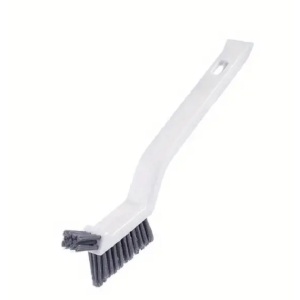 Perie 3in1 de Curatat Podele si Rosturi, Flippy, Lungime Maner 28 cm, Peri din PP, Otel si Plastic, Cleste pentru Scame si Par Inclus, Alb - Img 4