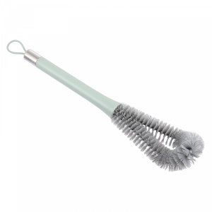 Perie de Curatat Pahare, Sticle, Biberoane, Flippy, cu Maner Lung, Uz Casnic, Silicon, Ergonomic, 3.9x5.4x38.5cm, Verde - Img 6