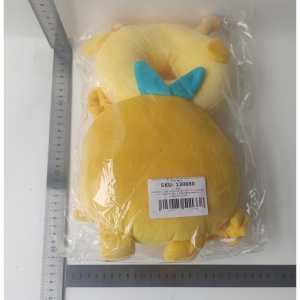 Perna tip Rucsac pentru Protectia Capului, Flippy, Tetiera tip Girafa, pentru Bebelusi, 33x6x19 cm, 180 g, Galben - Img 9