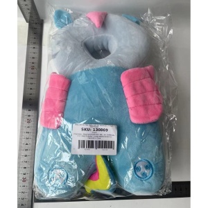 Perna tip Rucsac pentru Protectia Capului, Flippy, Tetiera tip Unicorn, pentru Bebelusi, 33x6x19 cm, 180 g, Albastru - Img 7