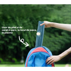 Pistol cu apa pentru copii Flippy, rezervor tip ghiozdan, 1500 ml, reglabil, material ABS/silicon, distanta improscare 8 metri, tragaci cu presiune, 12.5 x 28 cm, albastru - Img 9