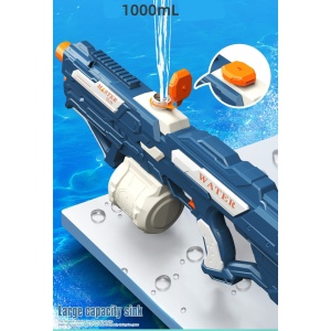 Pistol cu Apa pentru Copii, Rezervor 600ml, Flippy, 14ani+, cu baterie 1500mAh, Electric Burst, Albastru/Alb, 1000ML - Img 7