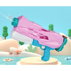 Pistol cu Apa pentru Copii, Rezervor, Pentru Piscina/Plaja, Flippy, 6ani+, 5 duze, Quick Fill, Roz, 800ML - Img 10