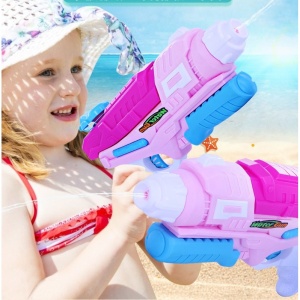 Pistol cu Apa pentru Copii, Rezervor, Pentru Piscina/Plaja, Flippy, 6ani+, Roz, 600ML - Img 2