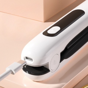 Placa de Par fara Fir, Flippy, Adaptor Tip C, 4 Trepte de Temperatura, Tensiune 5V, Capacitate Baterie 5000 mAh, Indreptat, Ondulat, 23.5x3.3x4.5 cm, Alb - Img 3
