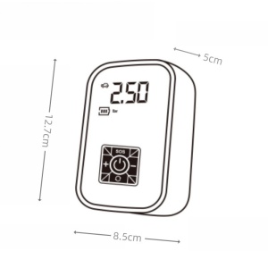 Pompa de Aer Wireless, Flippy, Portabila, 150 PSI, Pentru Anvelope si Mingi, Baterie 2000 mAh, Afisaj Digital, 12.7 x 8.5 cm, Negru - Img 8
