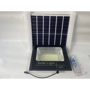 Proiector LED SMD 500W cu incarcare solara Flippy, panou solar, cu telecomanda, suport prindere, material ABS, 18AH, 400 LED-uri, temperatura culoare 6500k, 32x26x9 cm, negru - Img 7