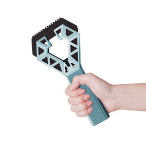 Racleta Auto pentru Zapada cu un Capat, Flippy, Universala, Deszapezire Masina, cu Maner, Ergonomic, Detasabila, pentru Geamuri si Caroserie, Usor de Utilizat, 23.5x4.3 cm, Albastru - Img 4